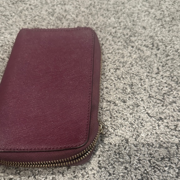 Michael Kors Burgundy Wristlet with Gold Accents - Picture 3 of 8